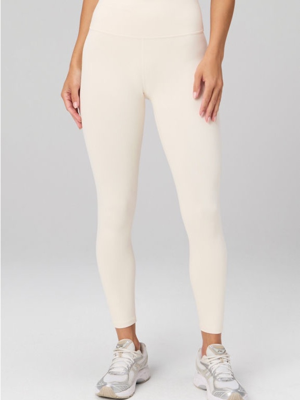Fabletics High-Waist Cream Leggings